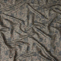 Taupe Brown Botanical Foil Viscose Fabric 110cm