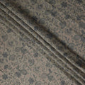 Taupe Brown Botanical Foil Viscose Fabric 110cm