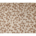 Cream Brown Floral Foil Viscose Fabric 110cm
