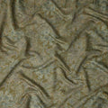 Olive Green Paisley Foil Viscose Fabric 110cm