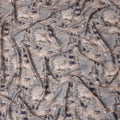 Stone Grey Synthetic Satin Fabric 110cm