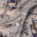 Stone Grey Synthetic Satin Fabric 110cm