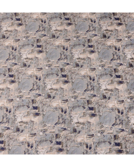 Stone Grey Synthetic Satin Fabric 110cm