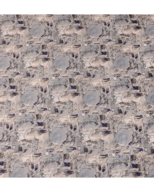 Stone Grey Synthetic Satin Fabric 110cm