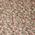 Champagne Beige Rose Floral Cotton Lawn Fabric 110cm