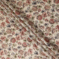Champagne Beige Rose Floral Cotton Lawn Fabric 110cm
