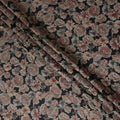 Charcoal Black Rose Floral Cotton Lawn Fabric 110cm