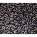 Navy Blue Small Floral Foil Viscose 110cm