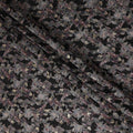 Black Floral Foil Viscose Fabric 110cm India
