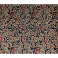 Onyx Black Floral Cotton Lawn Fabric 110cm