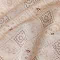 Beige Diamond Geometric Foil Viscose 110cm