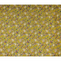 Chartreuse Yellow Floral Leaf Cotton Lawn Fabric 110cm