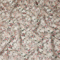 Ivory White Floral Cotton Lawn Fabric 110cm