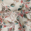 Ivory White Floral Cotton Lawn Fabric 110cm