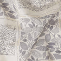 Grey Geometric Foil Viscose Fabric 110cm India