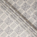Grey Geometric Foil Viscose Fabric 110cm India