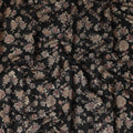 Black Rose Foil Viscose Fabric 110cm India