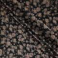 Black Rose Foil Viscose Fabric 110cm India