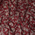 Crimson Red Rose Foil Viscose Fabric 110cm