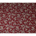 Crimson Red Rose Foil Viscose Fabric 110cm