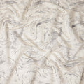 Ivory Marble Abstract Foil Viscose Fabric 110cm