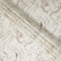 Cream Gold Marble Foil Viscose Fabric 110cm