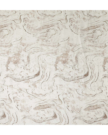 Cream Gold Marble Foil Viscose Fabric 110cm