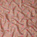 Rose Pink Geometric Tile Cotton Lawn Fabric 110cm