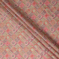 Rose Pink Geometric Tile Cotton Lawn Fabric 110cm