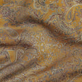 Antique Mustard Paisley Cotton Lawn Fabric 110cm