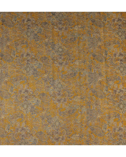 Antique Mustard Paisley Cotton Lawn Fabric 110cm