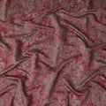 Burgundy Paisley Foil Viscose Fabric 110cm India