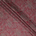 Burgundy Paisley Foil Viscose Fabric 110cm India