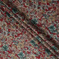 Crimson Red Floral Cotton Lawn Fabric 110cm