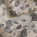 Sand Beige Floral Vine Cotton Lawn Fabric 110cm