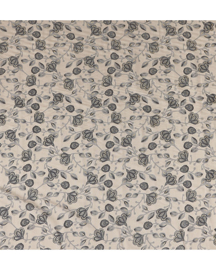 Sand Beige Floral Vine Cotton Lawn Fabric 110cm