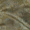 Olive Green Paisley Cotton Lawn Fabric 110cm