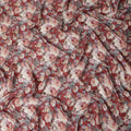 Terracotta Red Synthetic Satin Fabric 110cm