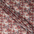 Terracotta Red Synthetic Satin Fabric 110cm
