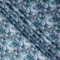 Teal Blue Synthetic Satin Fabric 110cm