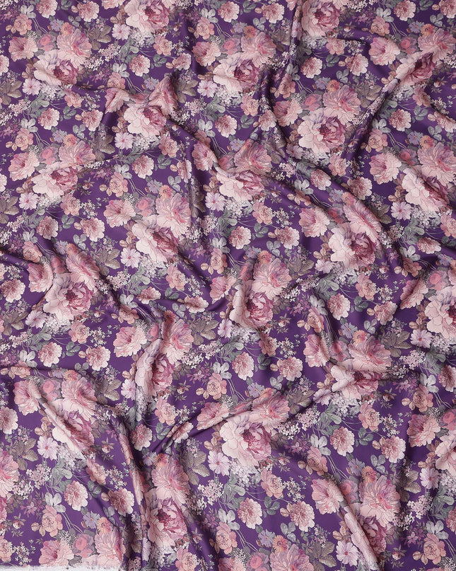 Royal Purple Synthetic Satin Fabric 110cm
