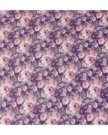 Royal Purple Synthetic Satin Fabric 110cm