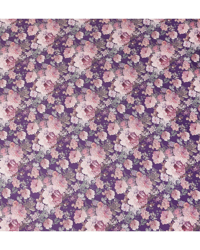 Royal Purple Synthetic Satin Fabric 110cm