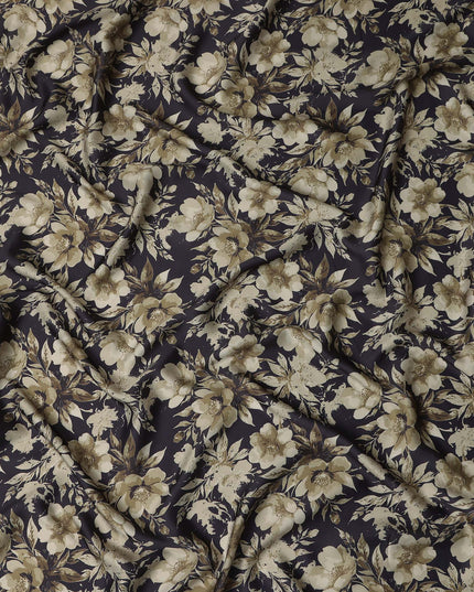 Eggplant Purple Synthetic Satin Fabric 110cm