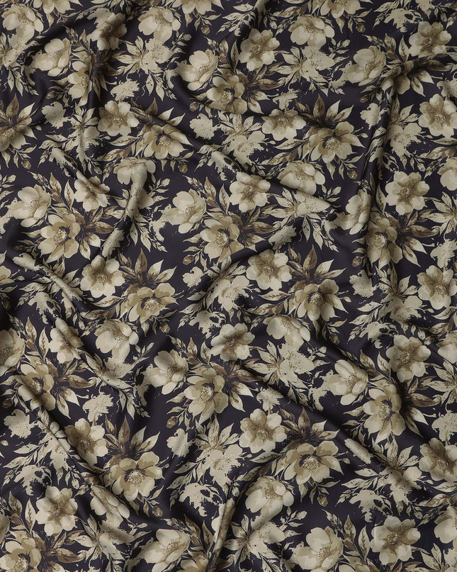 Eggplant Purple Synthetic Satin Fabric 110cm