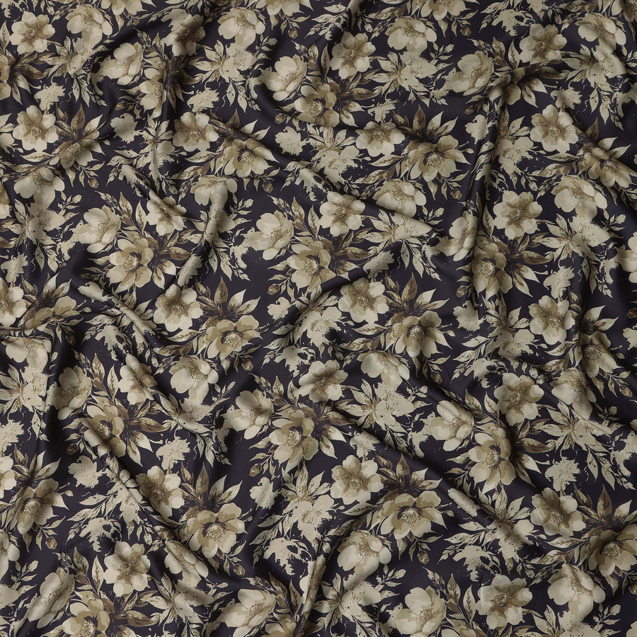 Eggplant Purple Synthetic Satin Fabric 110cm