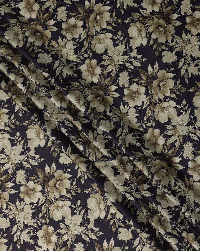 Eggplant Purple Synthetic Satin Fabric 110cm