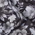 Charcoal Grey Synthetic Satin Fabric 110cm