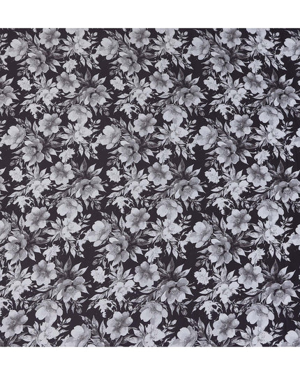 Charcoal Grey Synthetic Satin Fabric 110cm