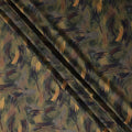 Olive Green Synthetic Satin Fabric 110cm